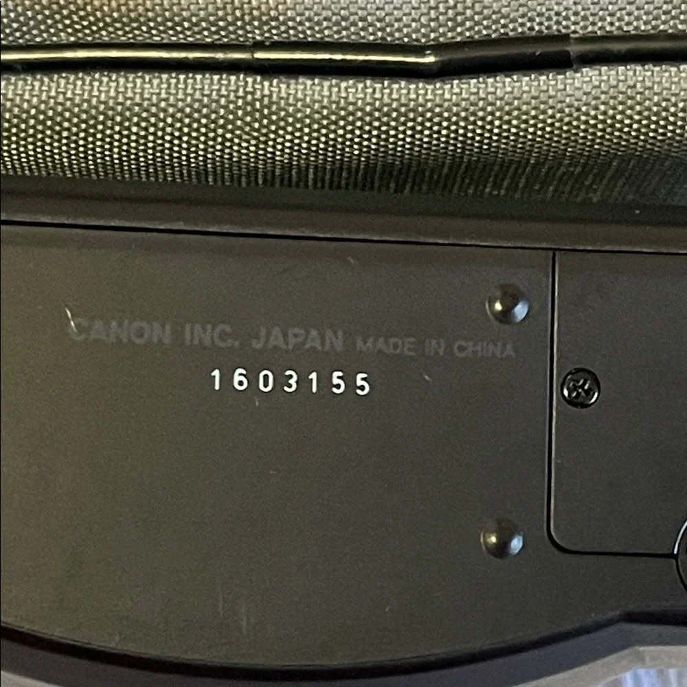 Canon Black 35mm Point-and-Shoot Camera with Gray Carry Case